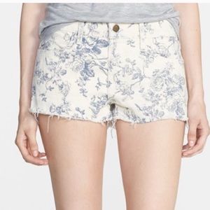 NWT Wildfox frayed shorts with floral design